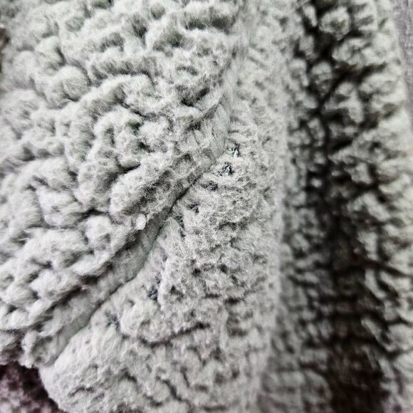 Abercrombie Fitch Sweater Kids Large 10/12 Green Shepra Fleece 1/4 Zip Pullover - Picture 6 of 9